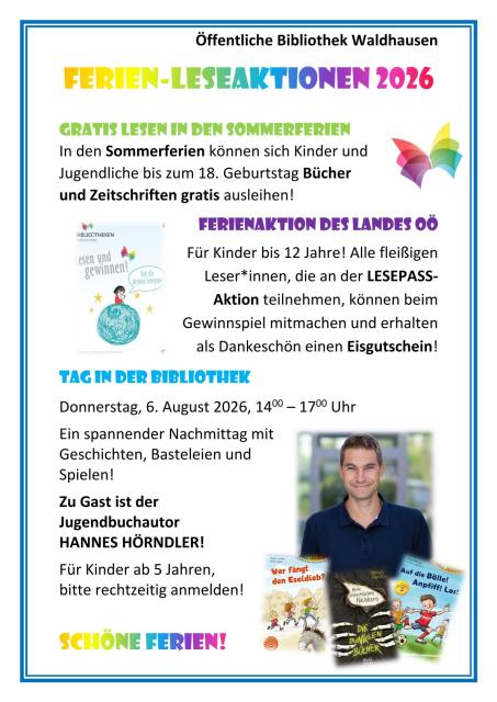 Ein buntes Programm für alle Kinder ab 5! Bitte rechtzeitig anmelden!